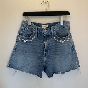LIKE NEW Madewell The Perfect Jean Short w/ Daisy Embroidery